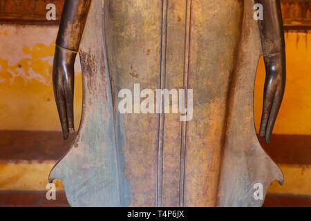 Nahaufnahme von Buddha Statue in einem buddhistischen Tempel Stockfoto