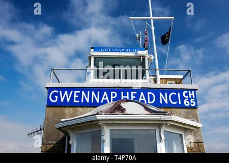 Die coastwatch Lookout station am Kopf Gwennap, Cornwall, UK. Stockfoto