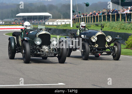 Martin Overington, Bentley 4 ½ Liter Gebläse, Gareth Graham, Bentley Speed Modell, John Duff Trophäe, Vintage Sports Racing Cars vor 1930, 77 Mitglieder M Stockfoto