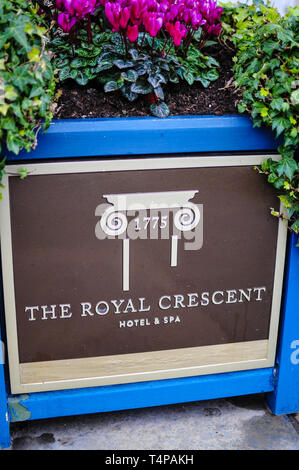 Das Royal Crescent Hotel in Bath Somerset Stockfoto