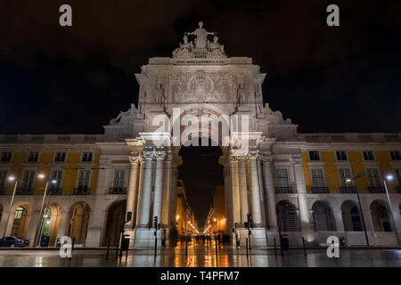 Rua Augusta Arch in Lissabon, Portugal Stockfoto