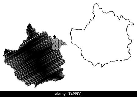 Trujillo Zustand (Bolivarische Republik Venezuela, Länder, Bund Abhängigkeiten und Capital District) Karte Vektor-illustration, kritzeln Skizze Trujillo Stock Vektor