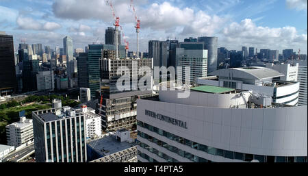 Der Turm der Intercontinental Hotel in Luftaufnahme, Tokio - Japan - 05. Juli 2018 Stockfoto