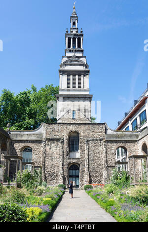 Christus Kirche Greyfriars und Garten, London, Greater London, England, Vereinigtes Königreich Stockfoto