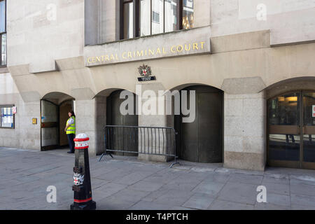 Zentrale Strafgerichtshof in England und Wales (Old Bailey), Old Bailey, Ludgate Hill, London, Greater London, England, Vereinigtes Königreich Stockfoto