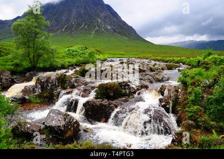 Der Glen Etive, Highlands, Schottland, UK, United Kingdom, Europa Stockfoto