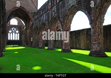 Sweetheart Abbey, Dumfries und Galloway, Schottland, Vereinigtes Königreich, Großbritannien, Europa Stockfoto