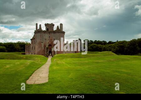 Ruinen von Caerlaverock Castle, Dumfries und Galloway, Schottland, Vereinigtes Königreich, Großbritannien, Europa Stockfoto