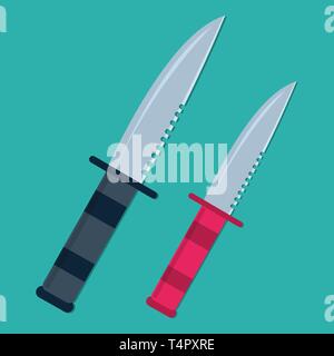 Militärische Messer Vector Illustration Stock Vektor