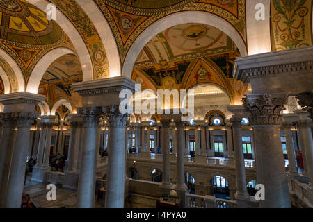 Bibliothek des Kongresses Große Halle, Washington, DC Stockfoto