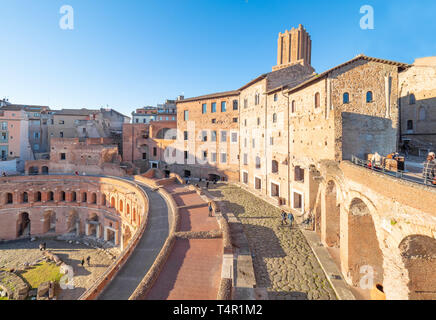 Rom (Italien) - Die archäologischen Ruinen in historischen Zentrum von Rom, namens Imperial Fora. Hier insbesondere die Mercati di Traiano Markt Stockfoto