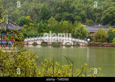 Pool des Schwarzen Drachens in Lijiang, Yunnan, China Stockfoto