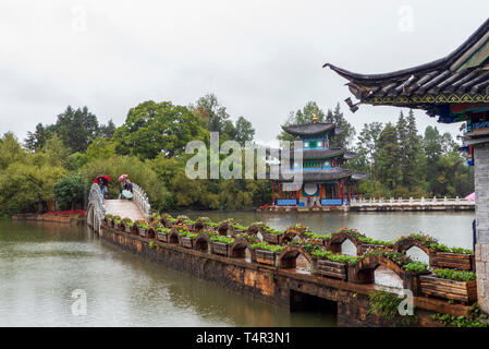 Pool des Schwarzen Drachens in Lijiang, Yunnan, China Stockfoto