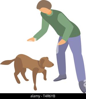 Home Hundeausbildung Symbol, isometrische Stil Stock Vektor