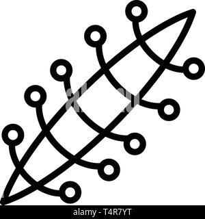 Naht Symbol, outline Style Stock Vektor