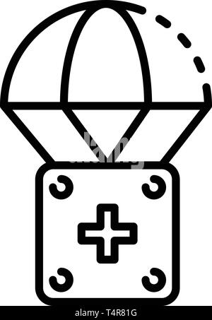 Medizinische humanitäre Hilfe Symbol, outline Style Stock Vektor