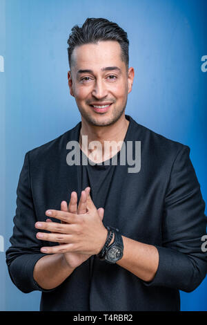 Leipzig, Deutschland. 12 Apr, 2019. Der Magier Farid, in der MDR-Talkshow "RIVERBOAT" am 12.04.2019 in Leipzig aufgenommen. Quelle: Thomas Schulze/dpa-Zentralbild/ZB/dpa/Alamy leben Nachrichten Stockfoto