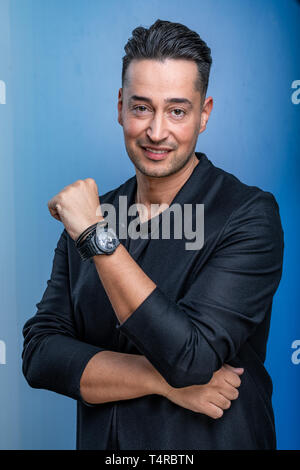 Leipzig, Deutschland. 12 Apr, 2019. Der Magier Farid, in der MDR-Talkshow "RIVERBOAT" am 12.04.2019 in Leipzig aufgenommen. Quelle: Thomas Schulze/dpa-Zentralbild/ZB/dpa/Alamy leben Nachrichten Stockfoto