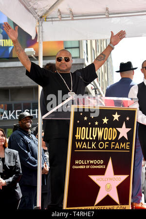 Los Angeles, Kalifornien, USA. 18 Apr, 2019. Xzibit auf dem Hollywood Walk of Fame Star Zeremonie zu Ehren hip-hop Gruppe Cypress Hill. Bilder: Paul Smith/Featureflash Credit: Paul Smith/Alamy leben Nachrichten Stockfoto