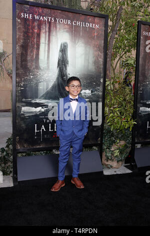 April 15, 2019 - Los Angeles, CA, USA - LOS ANGELES - APR 15: Jayden Valdivia am'' Der Fluch von La Llorona'' Premiere auf der Egyptian Theatre am 15. April 2019 in Los Angeles, CA (Credit Bild: © Kay Blake/ZUMA Draht) Stockfoto