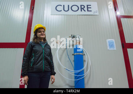 Assergi (L'Aquila), INFN Labor für Untersuchungen von sub-Kern- und Astrophysik. Lucia Canonica, CUORE Projekt Manager. Stockfoto