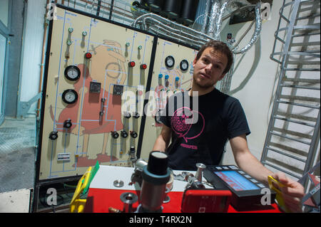 Assergi (L'Aquila), INFN Labor für Untersuchungen von sub-Kern- und Astrophysik. Luca Pattavina, Amor Projekt Manager. Stockfoto