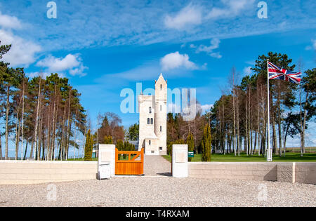 Die Ulster Turm Denkmal in der Somme, Frankreich Stockfoto