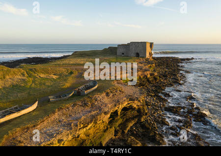 Der Kalkofen in Boddin Punkt nordöstlich von lunan Bay, Angus, Schottland Stockfoto