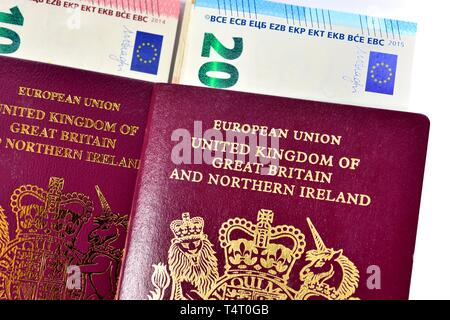 Britischen Paß, UK Passport, Europäische Union, Vereinigte Königreich von Großbritannien und Nordirland, Stockfoto