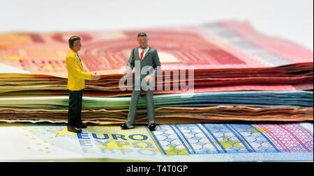 Euro brexit, Geschäftsleute, Konferenz, Euro Banknoten Währung, Stockfoto