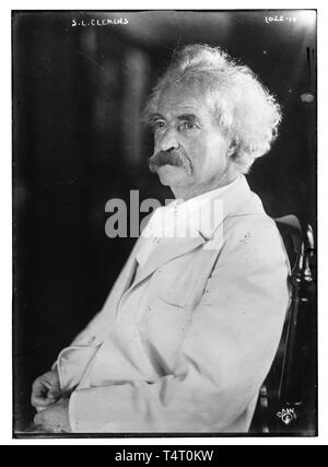 Mark Twain (1835-1910), Porträt Fotografie, vor 1910 Stockfoto