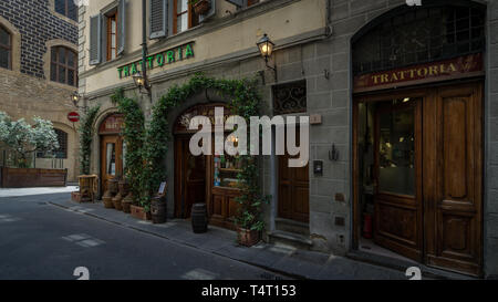 Trattoria Restaurant in Florenz, Italien Stockfoto