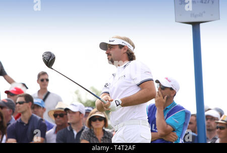 Paris, Frankreich, 05.Juli 2015: Victor Dubuisson (fra) in der vierten Runde der French Open, europäischen Golftour, Juli 05, 2015 Am Golf Stockfoto