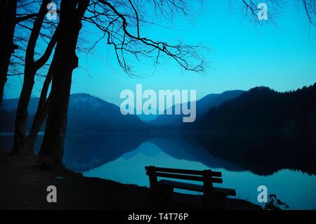 Alpsee in Schwangau, Allgäu, Schwaben, Bayern, Deutschland, Europa Stockfoto