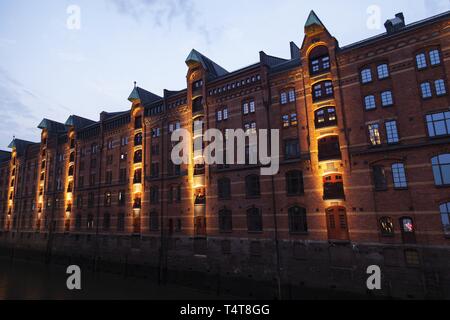 Gebäude in der Speicherstadt, Hamburg, Deutschland, Europa Stockfoto