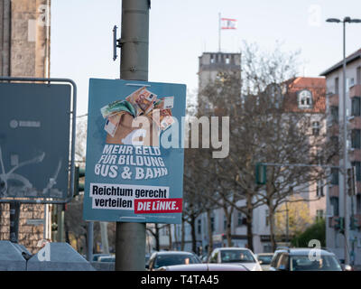 BERLIN, DEUTSCHLAND - 16 April 2019: Plakat Der für die Wahlen zum Europäischen Parlament in Berlin, Deutschland Stockfoto