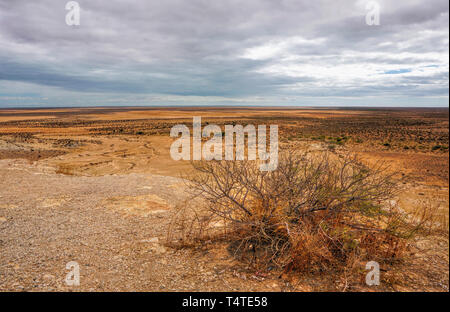 Blick von einem Aussichtspunkt entlang der North West Coastal Highway in Westaustralien Stockfoto