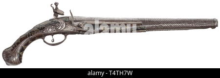 Die Osmanische flintlock Pistol, 19. Jahrhundert glatten Lauf im