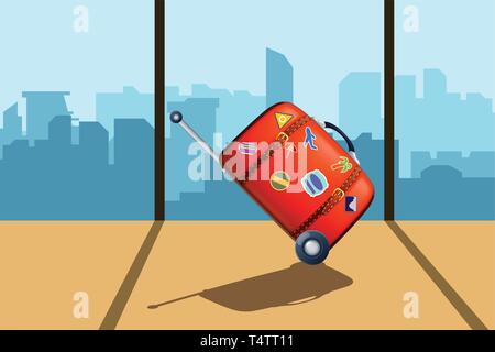 Reisepass und Koffer Stock Vektor