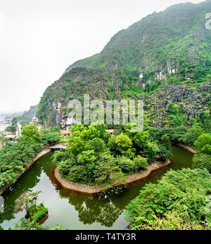 Hängen Mua Sicht in einer landschaftlich reizvollen Gegend in der Nähe von Trang Ninh Binh, Vietnam Stockfoto