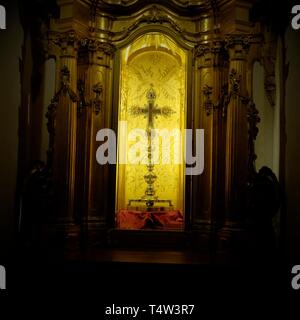 Vera Creu, Sala capitular barroca, Catedral de Mallorca, La Seu, siglo XIII gótico Levantino, Palma, Mallorca, Balearen, Spanien. Stockfoto