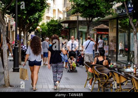 Calle del Comercio, Inca, Mallorca, Balearen, Spanien, Europa. Stockfoto