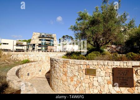 Centro de Visitantes del Parque Nacional maritimo Terrestre del Inselgruppe de Cabrera, Colonia de Sant Jordi, Mallorca, Balearen, Spanien, Europa. Stockfoto