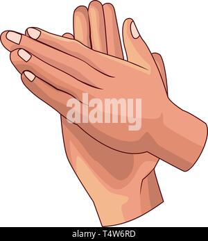 Hände klatschen Symbol Stock Vektor