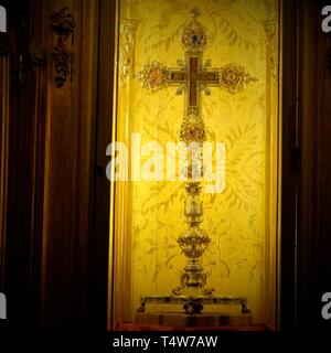 Vera Creu, Sala capitular barroca, Catedral de Mallorca, La Seu, siglo XIII gótico Levantino, Palma, Mallorca, Balearen, Spanien. Stockfoto