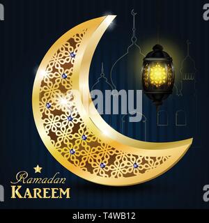 Ramadan Kareem Gruß islamischen Design Symbol Stock Vektor