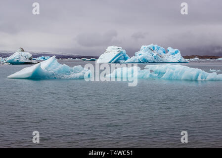 Jokulsarlon Gletschersee am Rande des Vatnajökull National Park in Island Stockfoto