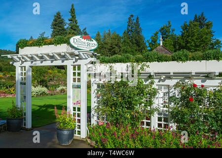 Kanada Brentwood Bay, Butchart Gardens, der Speisesaal Restaurant, Eingang Stockfoto