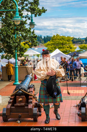 NANAIMO, BRITISH COLUMBIA - 20. Mai 2016: Nanaimo ist eine Stadt und Hafen an der Ostküste von Vancouver Island. In der Nähe der Harbourfront Walkway, die Bastion Stockfoto