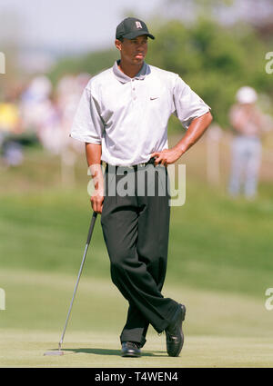 Golf Club St. Leon-Rot Deutschland 16.5.2002, Golf Deutsche Bank/SAP Open, Morgens --- Tiger Woods (USA) Stockfoto